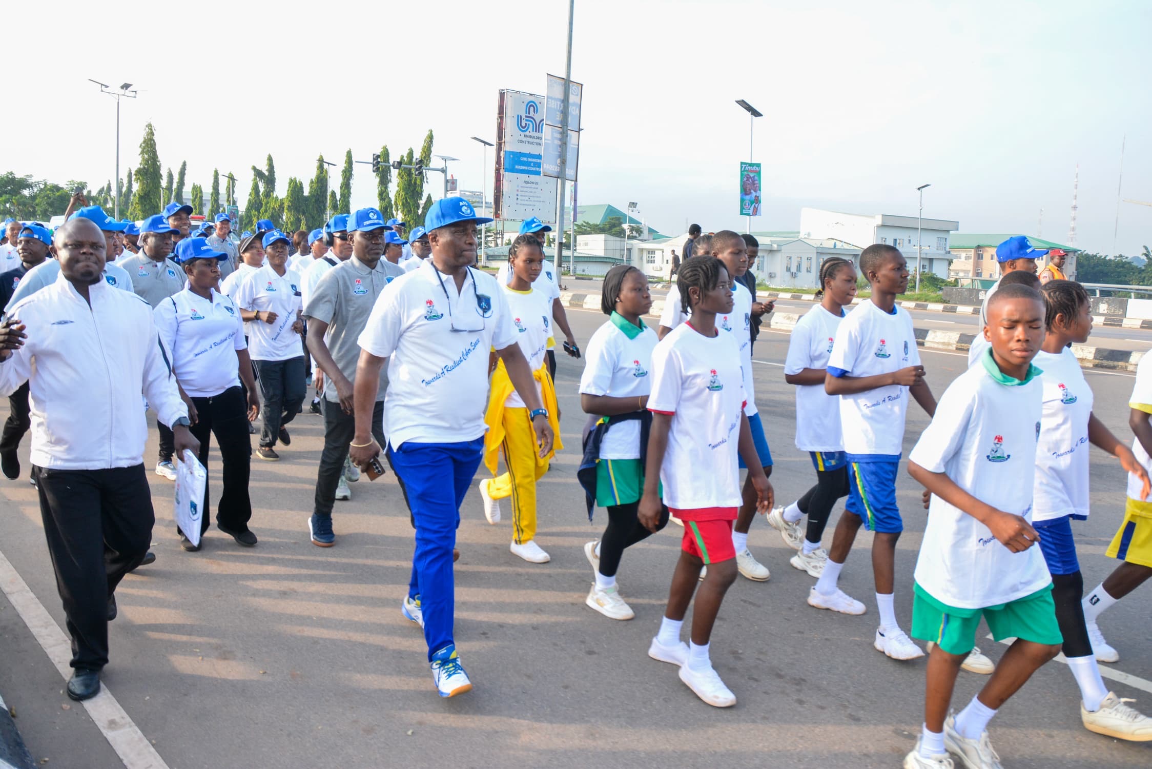 Participants at the 2026 World Cybersecurity Awareness Walkathon organised by the Nigeria Police Force National Cybercrime Centre (NPF-NCCC) at the Force Headquarters, Abuja, on Saturday, October 17, 2026.